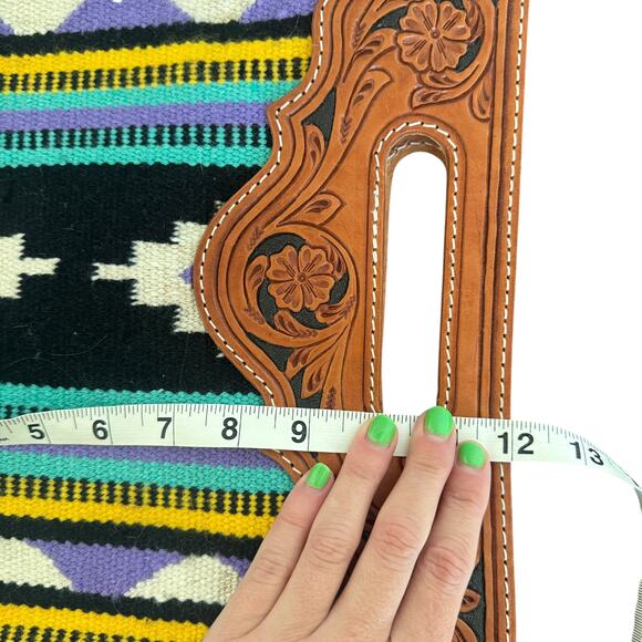 NEW American Darling The Santa Fe Saddle Blanket Fringe Bag - Picture 12 of 13